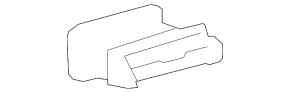 Lexus RX350 RX450h 10-15 center right air duct deflector, black and gray