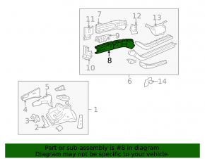 Inner part of the front left side member of a Toyota Rav4 13-18