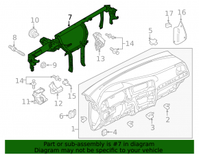 Underdash pipe reinforcement VW Golf 15 - rust