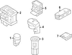 VW Atlas 24-25 Parking Button