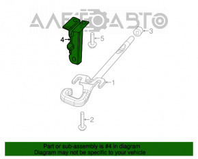 Front bumper hook mount front left Jeep Cherokee KL 14-18 Trailhawk