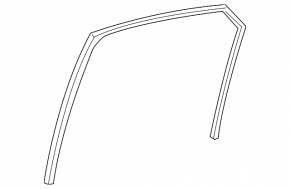 Glass seal rear left Lexus NX200t NX300 NX300h 15-21