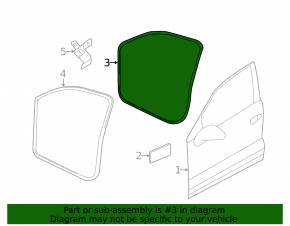 Front left door seal VW Touareg 11-17