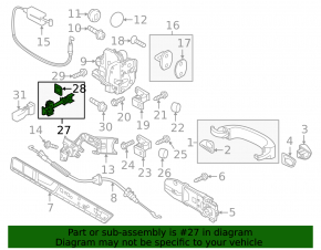Door limiter rear left VW Touareg 11-17