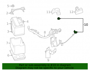 Positive terminal of battery Subaru Outback 20-23