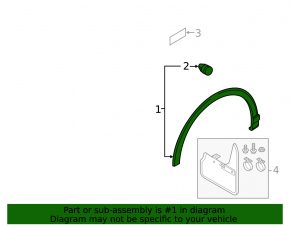 Front left wing arch trim Audi Q3 19-