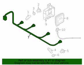 Wiring for the rear bumper of the Audi A4 B9 17-25 for 4 parking sensors, BSM and a foot opening sensor