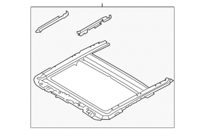 Sunroof mechanism frame Infiniti Q50 14-20