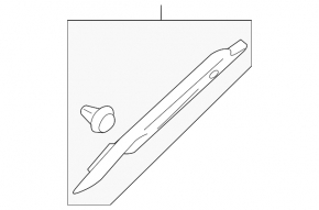Subaru b9 Tribeca right front pillar trim, light gray