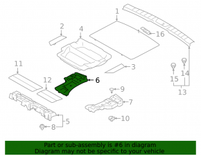 Trunk foam right Subaru Forester 19-SK, dent