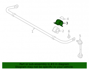 Rear stabilizer mounting bracket right Mazda 6 13-17