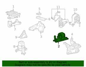 Engine mount left Toyota Highlander 20-22 3.5