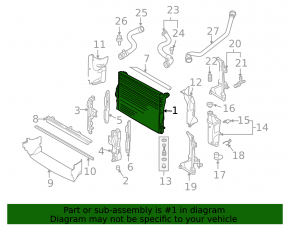 Water cooling radiator BMW X3 E83 06-10 N52, manual transmission