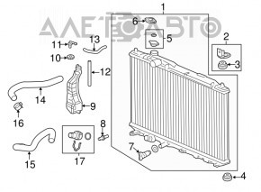 Expansion tank cooling Acura ILX 13-15 without cap