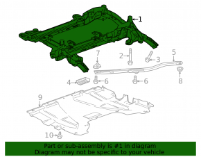 Front subframe for Chevrolet Camaro 16-23
