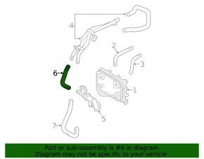 Upper cooling pipe Kia Sorento 14-15 3.3