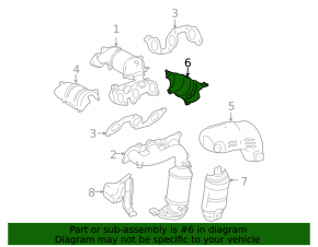 Rear catalytic converter protection lower Lexus RX300 RX330 04-09