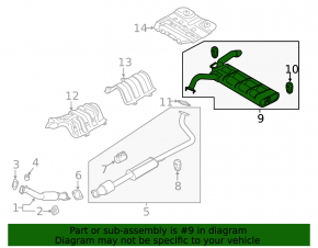 Muffler rear part with barrel Hyundai Kona 18-21 FWD 2.0