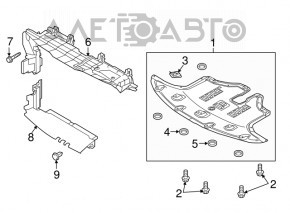 Upper radiator deflector Kia Sorento 16-18 2.4, 3.3