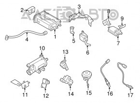 Canister with carbon absorber in assembly Kia Forte 4d 14-18