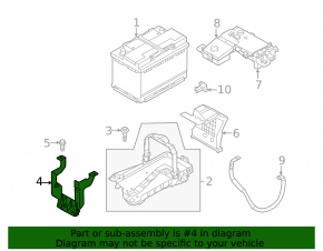 Battery bracket 12V Polestar 2 21- metal