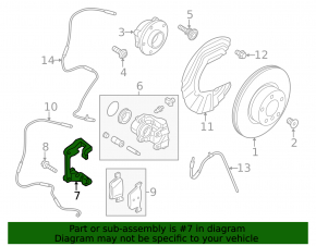 Front right brake caliper bracket BMW X3 G01 18-