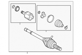 Rear right axle drive for Toyota RAV4 06-12 AWD