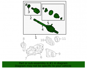 Rear left axle drive for Toyota Rav4 06-12