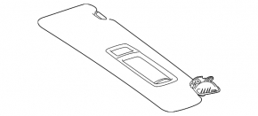 Right visor BMW 4 F33 14-20 convertible, black