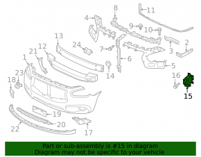 Front bumper reinforcement fang right Nissan Pathfinder 13-20