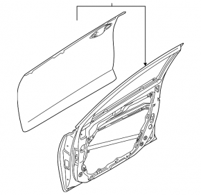 Door assembly front right Kia Forte 19-24
