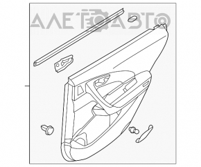 Rear right door panel for Hyundai Azera 12-17