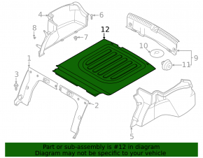 Trunk floor Hyundai Sonata 20-22 black