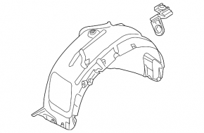 Front left mudguard Audi Q5 8R 13-17 2.0T, 3.0 TDI, hybrid