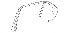 Door frame inner rear left Mercedes W167 GLE 350 450 20-23 black under curtain