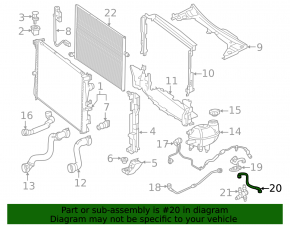 Cooling system hose Mercedes C-class W205 300 19-21