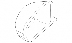 Right side mirror Mercedes W211 rest - 9+4 pins, for turn signal, without mirror element, broken mount at the base
