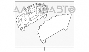 Instrument cluster Ford Flex 09-11 pre-rest, 1 display, scratches