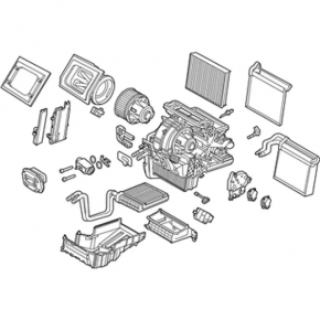 Ford C-max MK2 13-18 dual-zone heater assembly
