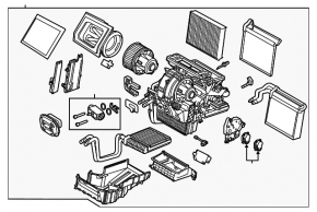 Ford C-max MK2 13-18 dual-zone heater assembly
