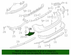 Muffler tip left Lincoln MKX 16-18 chrome with bracket