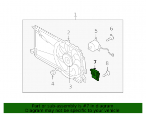 Mazda CX-7 06-09 water cooling radiator resistor