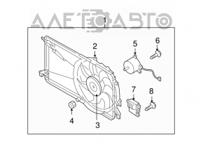 Mazda CX-7 06-09 water cooling radiator resistor