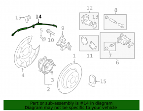 Lincoln Corsair 20-26 rear left brake hose