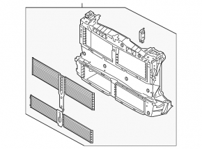 TV radiator panel assembly with blinds Ford Escape MK4 20-24