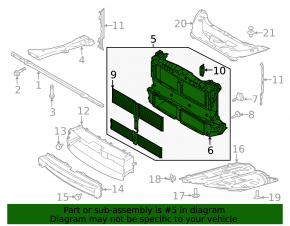 TV radiator panel assembly with blinds Ford Escape MK4 20-24