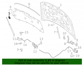 Ford Escape MK3 13-19 Hood Insulation Clips