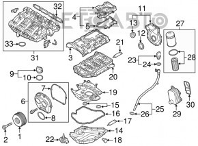 Audi Q5 80A 18-20 2.0T Front Engine Cover