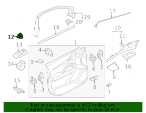 Front Right Window Regulator Volvo V90 17-22 USA