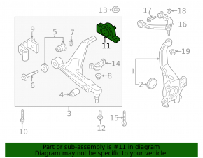 Lower control arm silent block front left Volvo XC90 16-17 with bracket